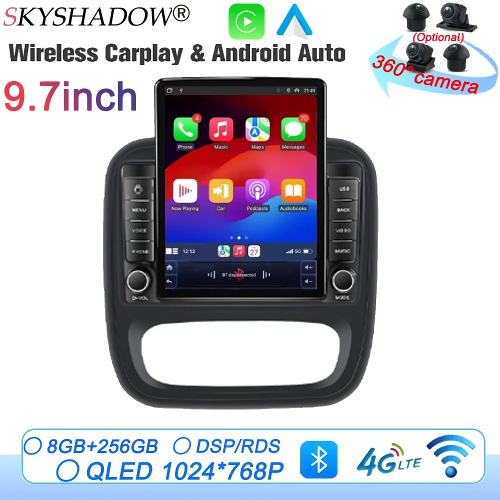 

Android For Opel Vivaro B 2014 2015 2016-2020 2021 For Renault Trafic 3 Multimedia Video Player Auto radio GPS Stereo Carplay