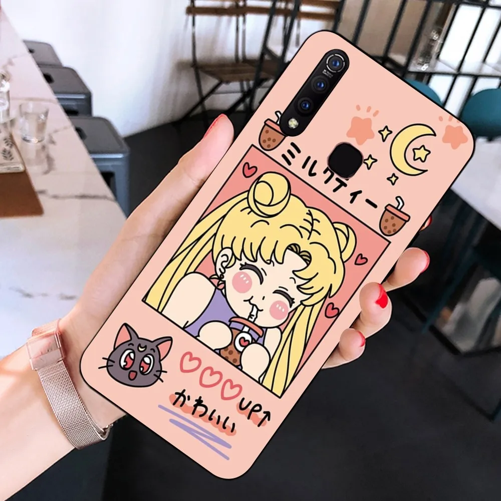 S-Sailors M-Moons Phone Case For Huawei Y9 6 7 5 Prime Enjoy 7s 7 8 plus 7a 9e 9plus 8E Lite Psmart Shell