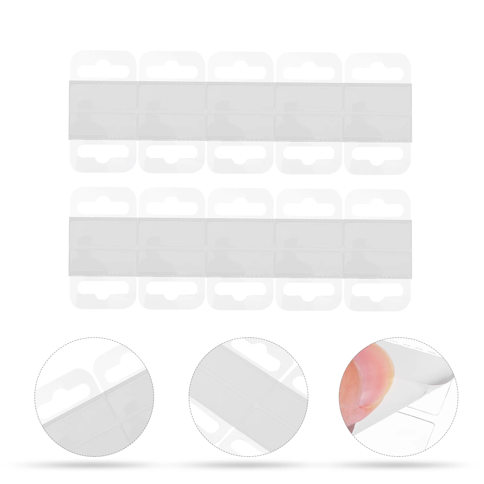 

200pcs Clear PET Triangle Hole Hooks 45x40x0.35mm Lightweight Wall Mountable Shopping Mall Display Storage Accessories