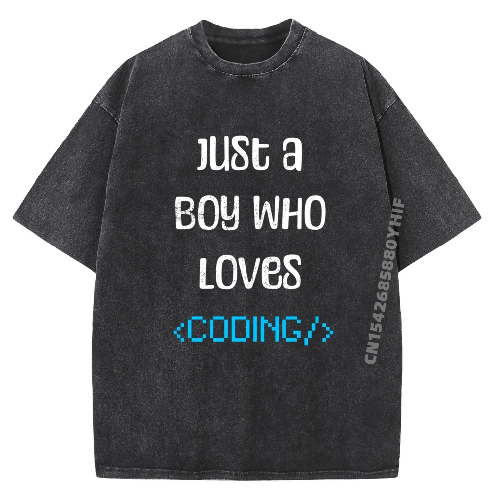

Just A Boy Who Loves Special Short Sleeve Vintage T Shirts Cotton Simple Mens Tops Tees Normal Washed Tees Mother Day