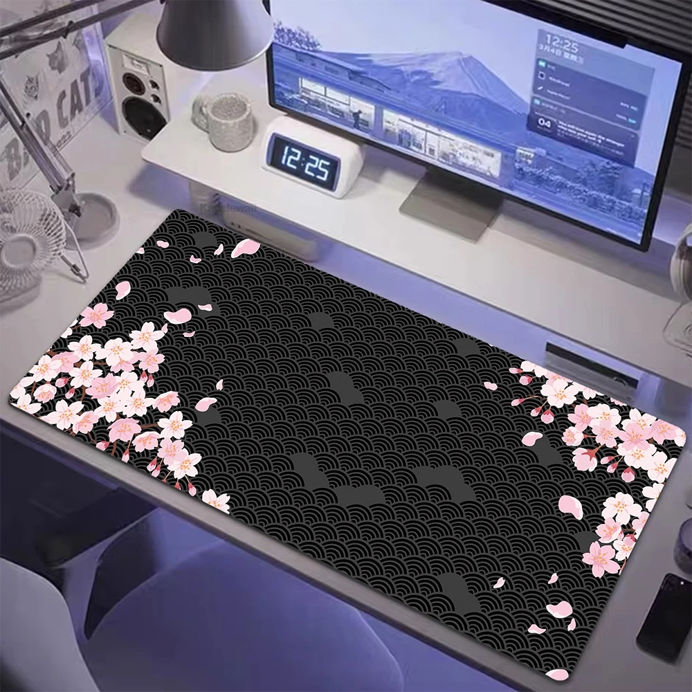 Rosa Sakura Mauspad Gamer Mouse pad große Maus matte rutsch feste Tisch teppich große Deskmat Gaming Mouse pads 90x40cm Tastatur pads