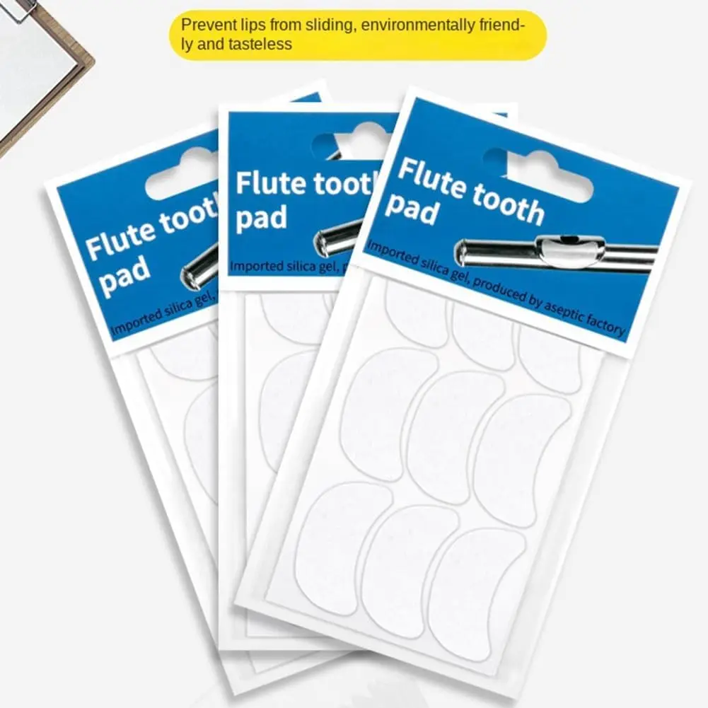 9 pieces Flute Lip Pads Flute Lip Plate Covers Flute Mouthpiece Protection Flute Tooth Pad Patches Pads Wind & Woodwind Parts