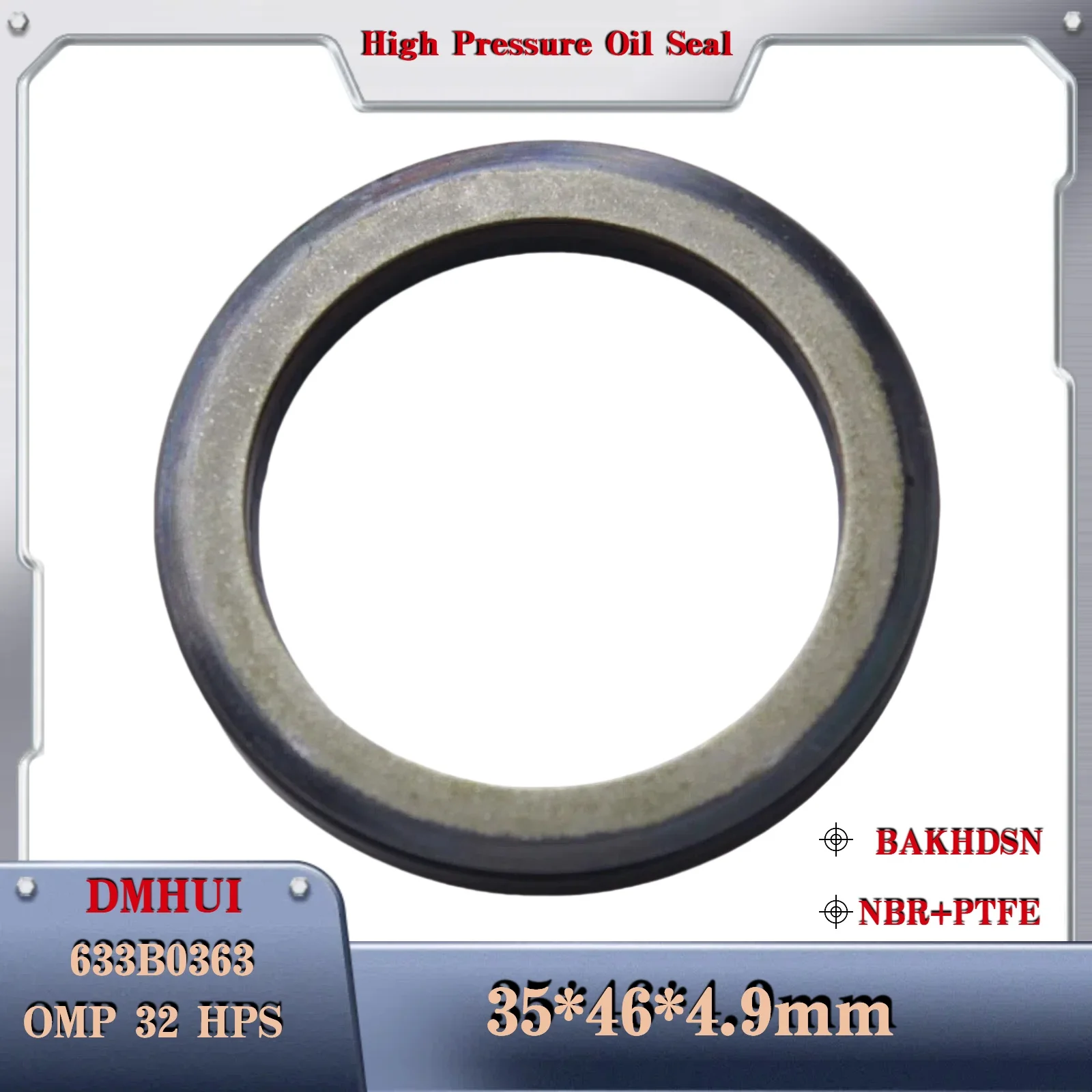 

High Pressure Shaft Seal 35*46*4.9 Fit for 633B0363 Danfoss Orbital Motor OMP 32 HPS 35x46x4.9 Shaft Oil Seal