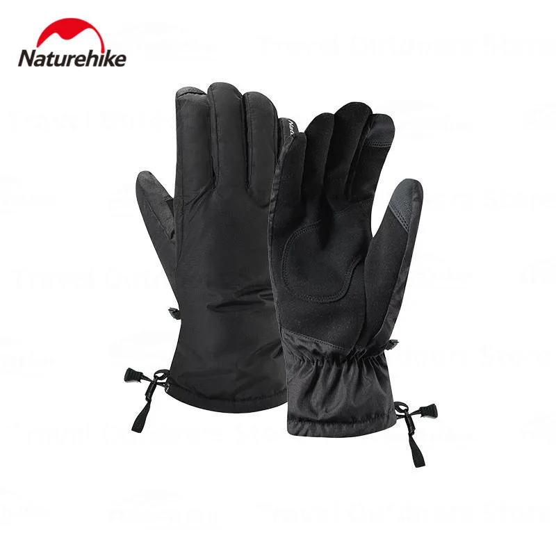 Naturehike Winter Thermal Gloves Waterproof Non-Slip Touch Screen Cycling Motorcycle Gloves For Climbing Hiking Finger Gloves