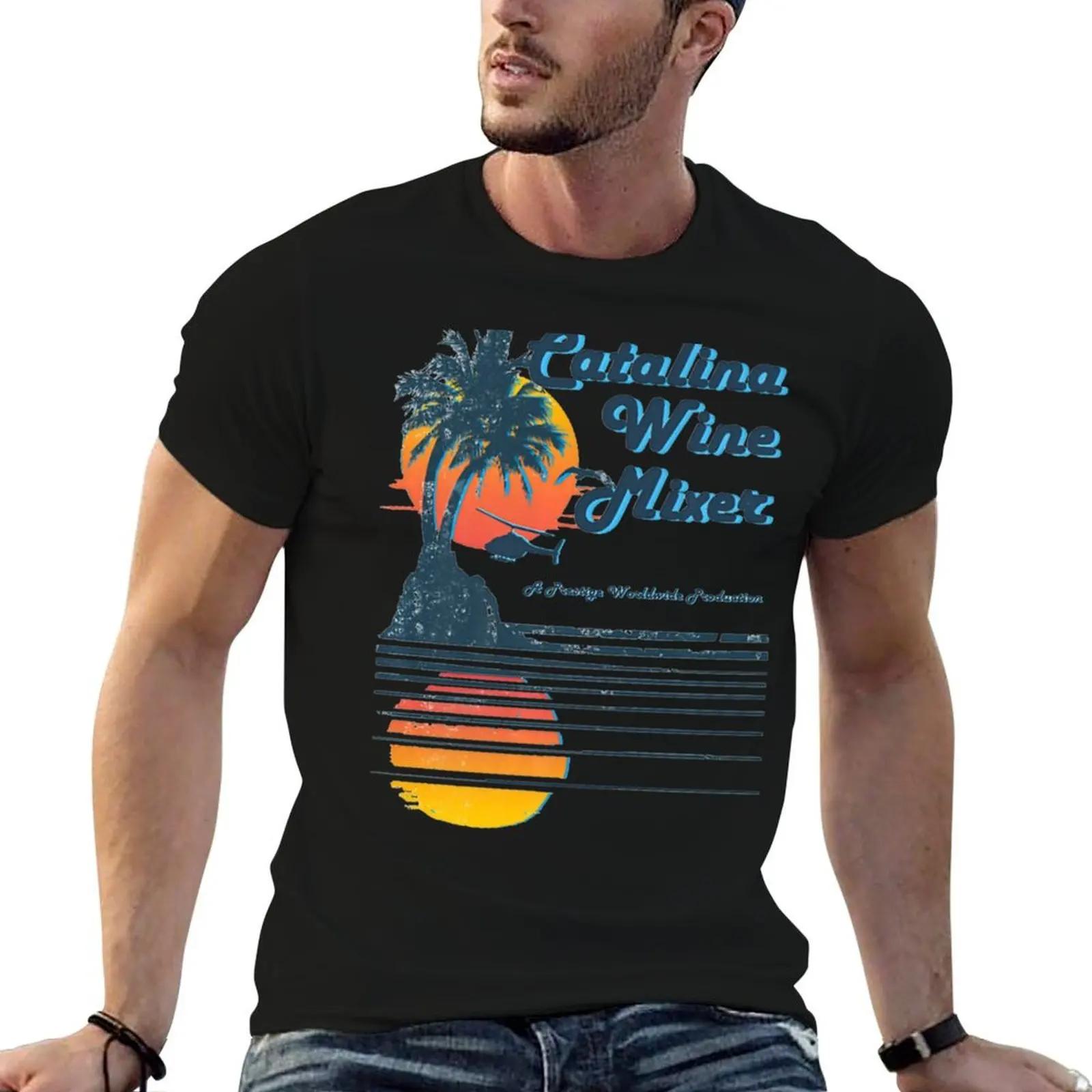 Original Wine Mixer Catalina Island Event T-Shirt tees summer tops clothing for men