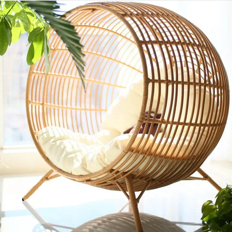 Lounge chair outdoor rattan  bird's nest courtyard balcony lounge chair courtyard birdcage