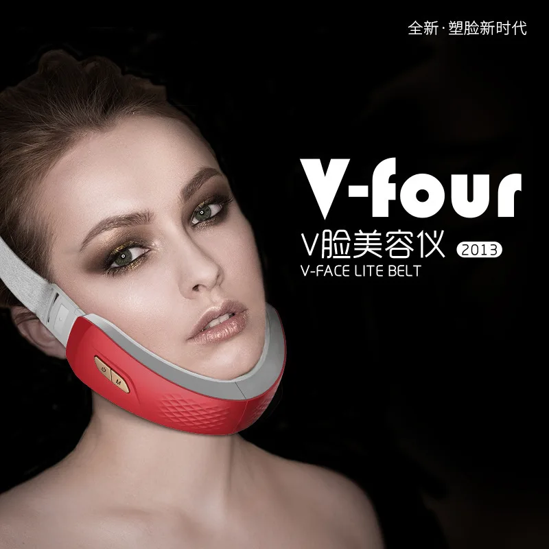 EMS micro-current vibration  V-shaped face-saving instrument to lift the skin, double chin color light V-face,beauty instrument