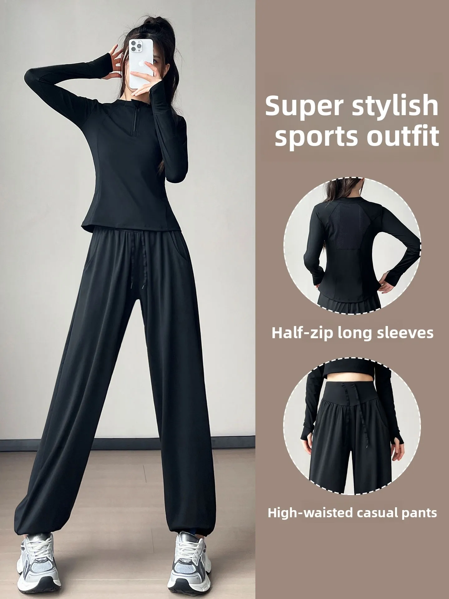 Bla カジュアル スポーツ パンツ レディース フィットネス トレーニング ヨガウェア ハイウエスト ストレートレッグ ナイロン クイ ドライ ロングパンツ