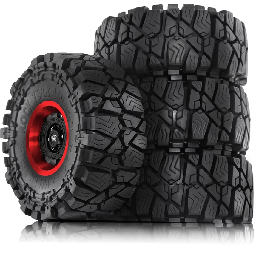 1.9 Metal Anti-Off Rim Protectors, Set of 4, Suitable for Rc4Wd D90 Axial Scx10 Wraith Tamiya Hpi 1/10 Crawler Car, 115mm Tire Universal Upgrade Parts