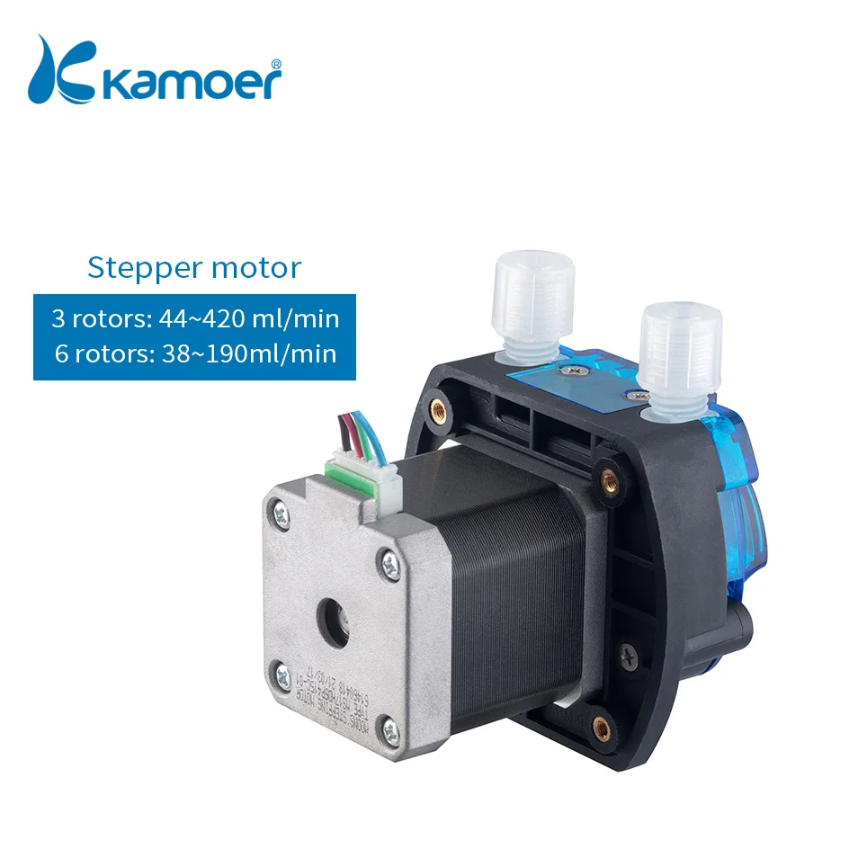 

Kamoer 420ml/min KCM 350RPM Peristaltic Pump 12V 24V Stepper Motor Dosing Pump Liquid Transfer Pump for Lab