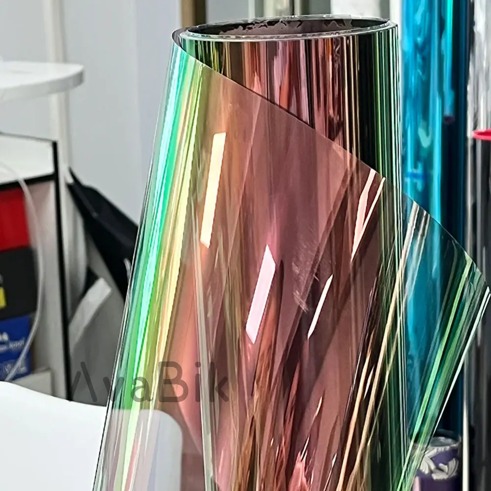 52cm x 150/300/600cm Auto-Seitenfensterfolie 80% VLT Grüne Glas-Tönungsfolie Solar-Chamäleon-Tönungsfolie Nano-Keramik UV-Schutz – Detail 2