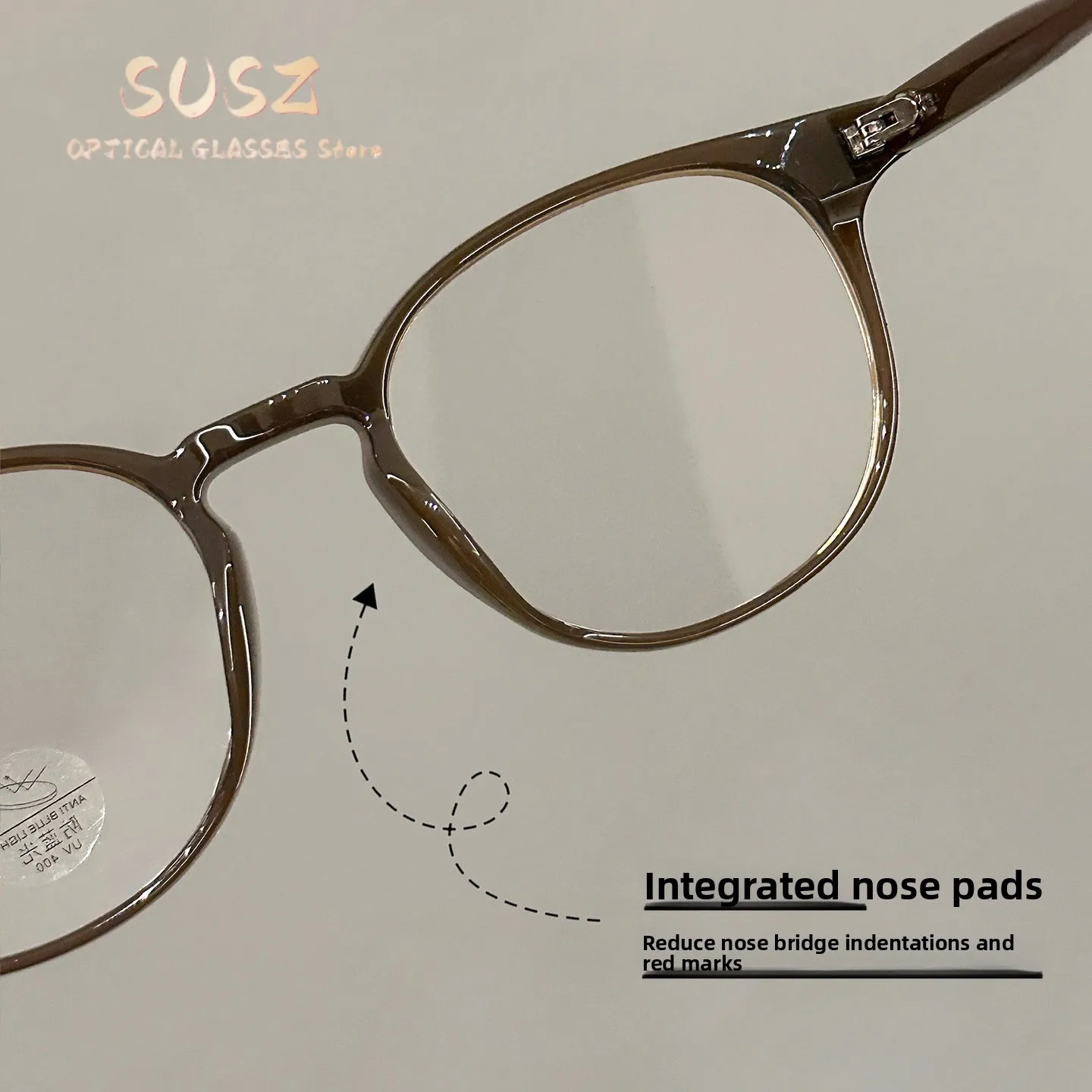 SUSZ Versatile Round Women Prescription Glasses Anti-Reflective Glasses Anti Blue Light Customization Myopia Hyperopia Glasses