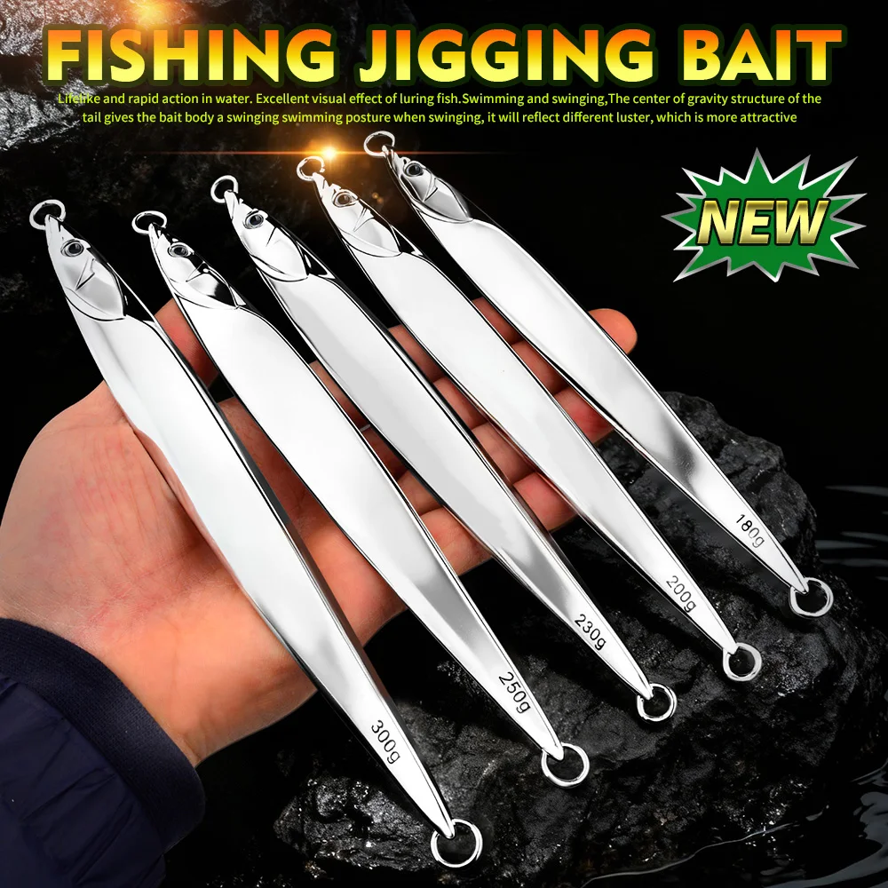 PROBEROS 1 Stück Metall-Jigging-Köder Hochwertige Angelköder im Kapitän-Stil, Glänzende Salzwasser-Spinnköder Perfekt zum Jiggen – Detail 1