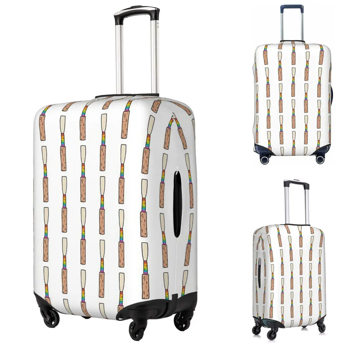 

Радужный гобой, тростниковый чехол для чемодана, защитные эластичные защитные чехлы для багажа для 18-32 дюймов