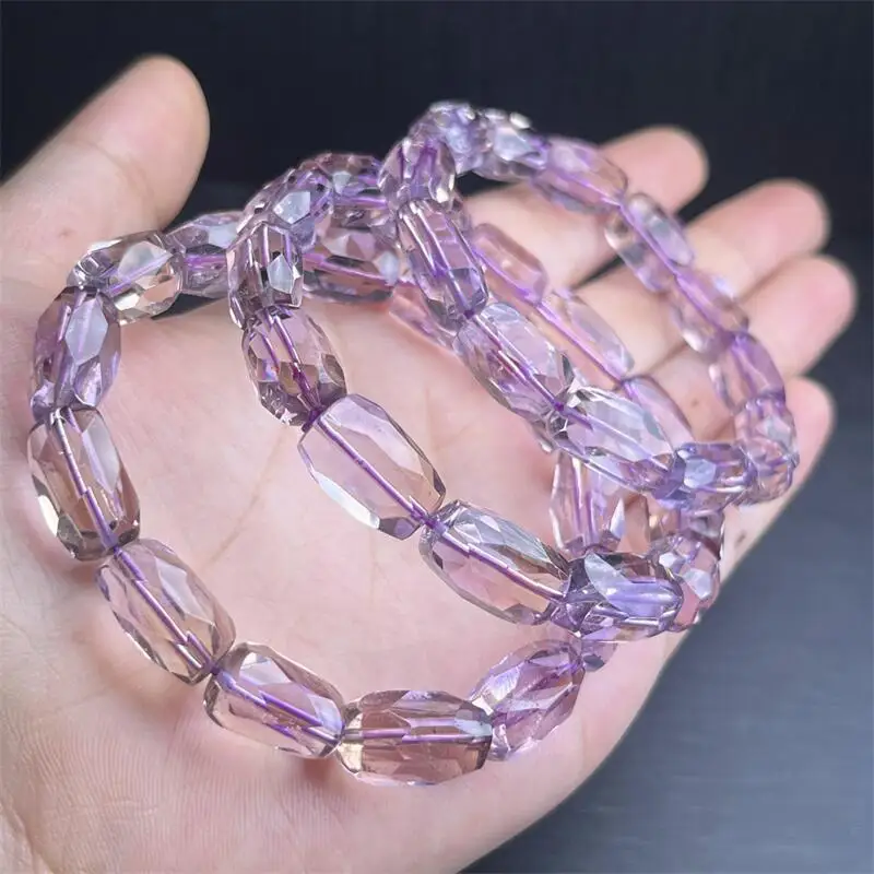 Natural Freeform Ametrine Bracelet Women Men Charms Crystal Healing Fashion Fengshui Jewelry 1pcs 9.5MM