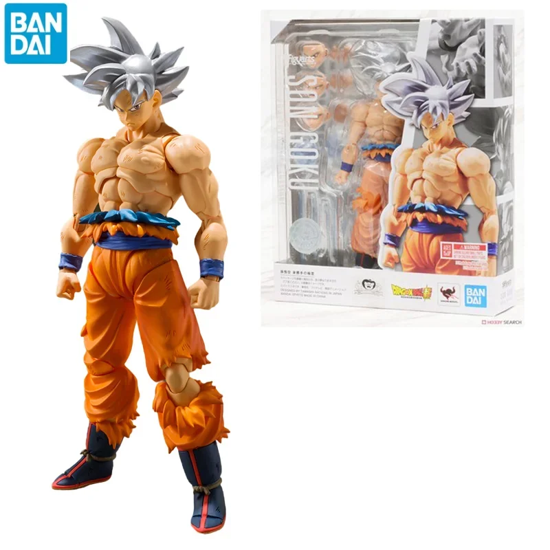 

Original Bandai Dragon Ball Z Anime Figure SHF Super Migatte No Gokui Silver Hair Son Goku Kakarotto Anime Action Figures Toys