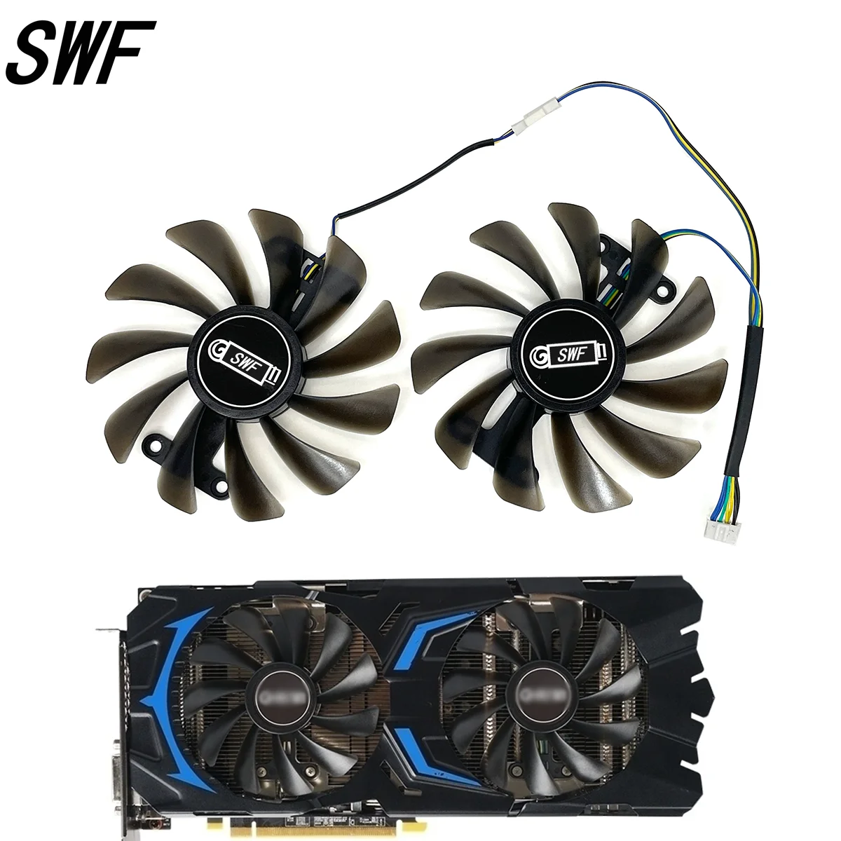 

2pcs/lot GTX1070 GTX1070Ti GTX1080 fan For KFA2 GALAX GeForce GTX 1070 1070Ti 1080 EXOC SNPR Graphics Card cooler replace Fan