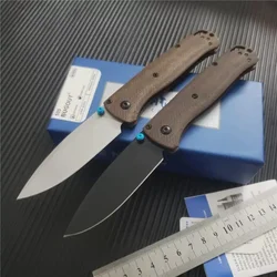 BM 535 Bugout Combat Tactical Folding Knife S30V Satin Blade Flaxen Handle Outdoor Hunting Knife EDC Camping Pocket Knives