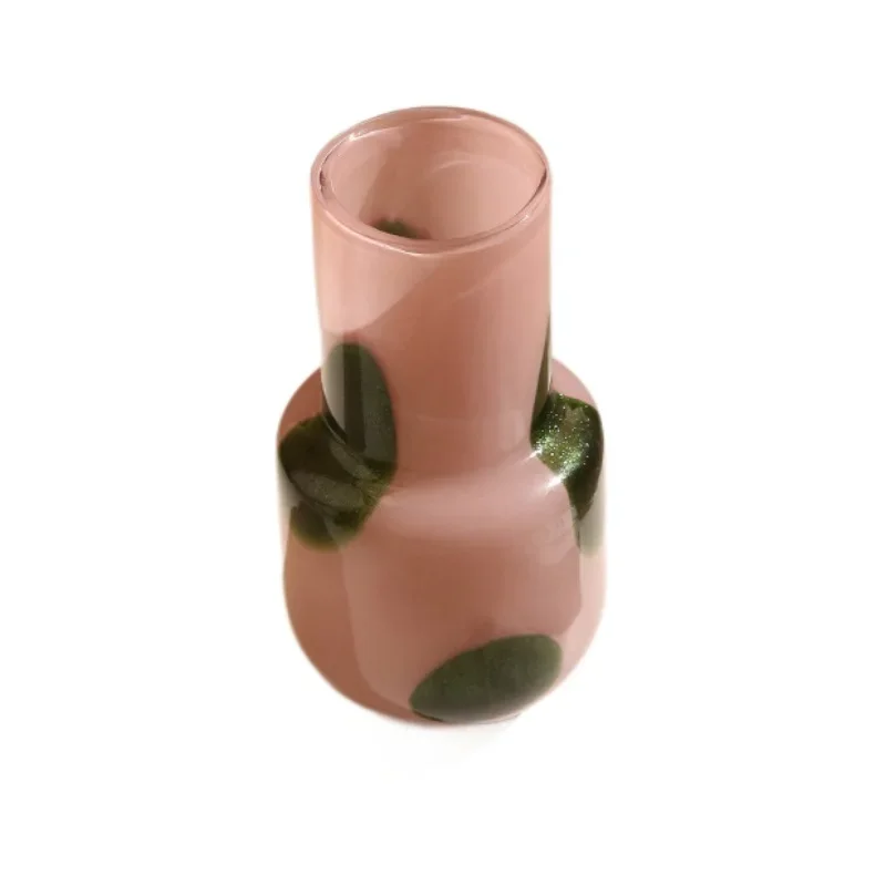 Home Internet celebrity glass Fenton vase high sense living room water flower arrangement decoration flower device