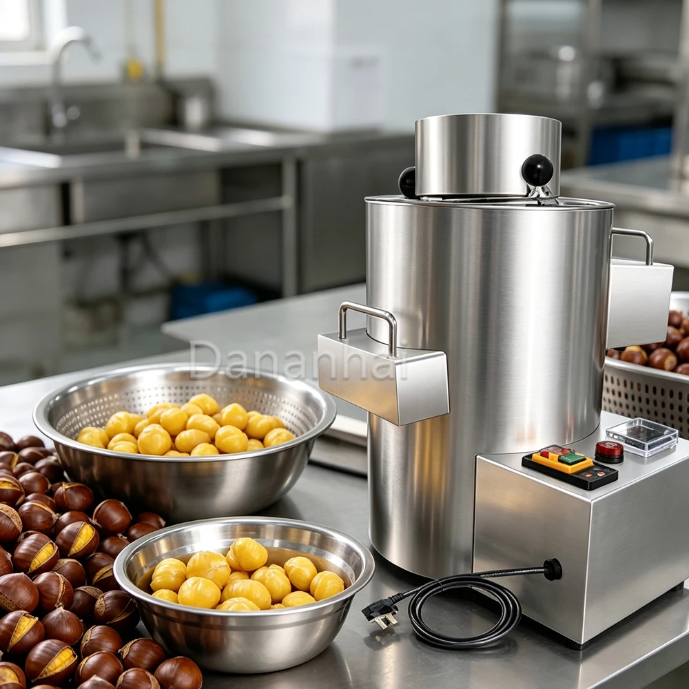 Chestnut Peeler Commercial Automatic Chestnut Shell Remover Electric Hulling Machine for Street Food Vendor Kiosk