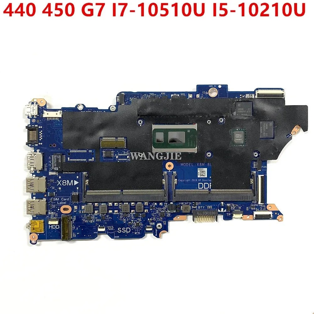

For HP ProBook 440 450 G7 Laptop Motherboard I7-10510U I5-10210U CPU MX250 2GB DAX8MMB18D0 X8M-8L L78082-601 DDR4