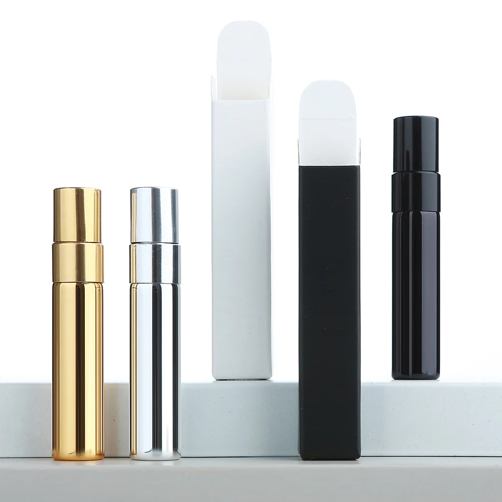 20/30 قطعة/الوحدة، 5 مللي زجاجات رذاذ رذاذ مطلية بالكهرباء (ذهبي/فضي/أسود). قابل للغسل وإعادة الملء، مع الصناديق.