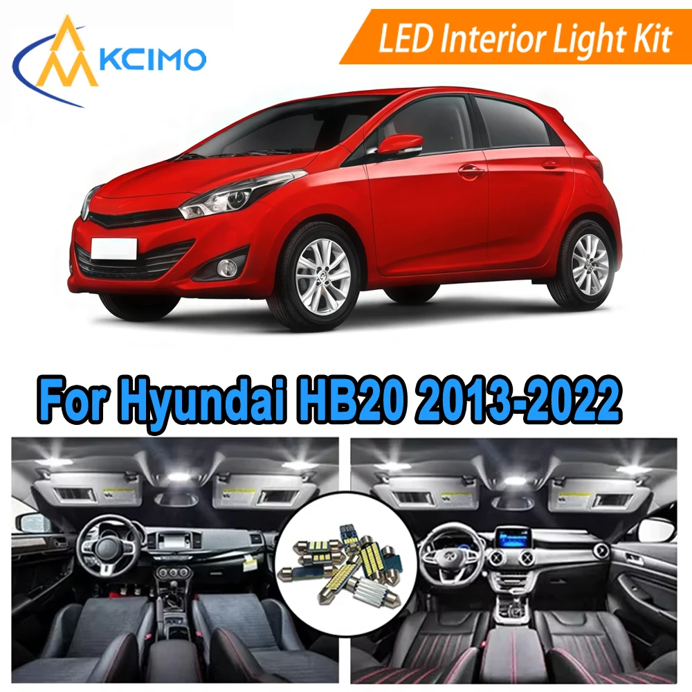 

Interior Dome Light Bulb For Hyundai HB20 (2013-2022) LED Replacement Bulbs Map Dome Super Bright White LED Interior Light Kit​