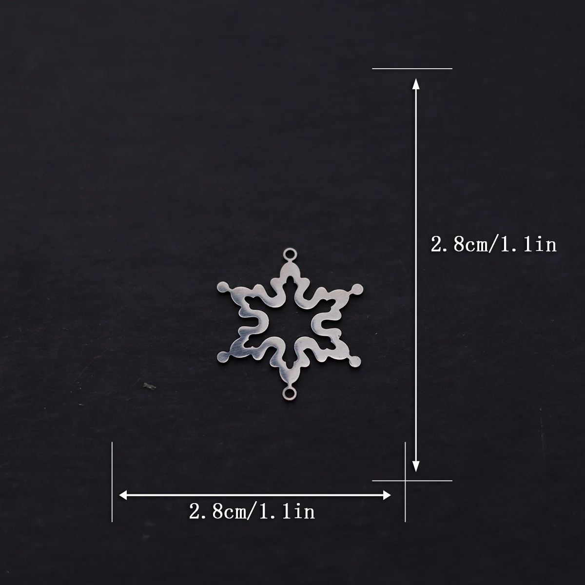 3pcs Stainless Steel Snowflake Charms Fit Jewelry Making Christmas Pendant Necklace Earrings DIY Handmade Craft