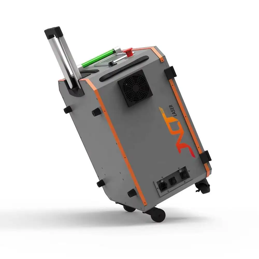 100W 200W 300W 500W Fibra a impulsi Pulizia Rimozione ruggine Pulitore portatile Laser Rimozione vernice per legno Hine