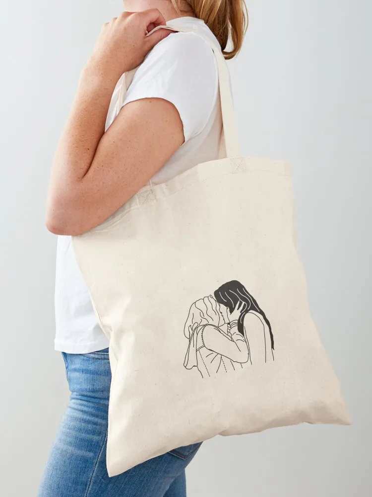 Maya Bishop & Carina DeLuca Kissing Tote Bag canvas tote Beach bag Canvas Tote Bag