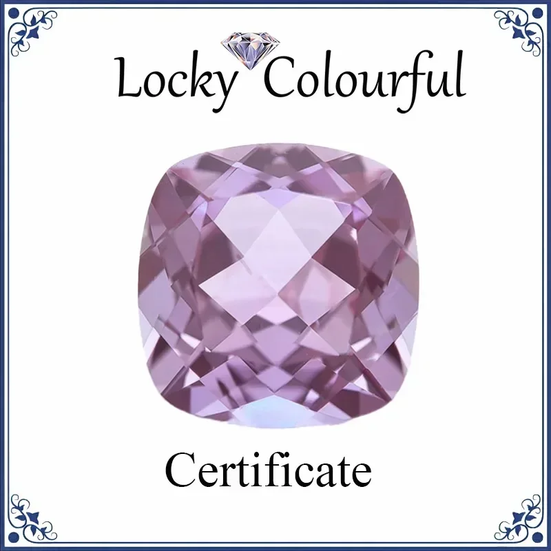 

Lab Grown Alexandrite Stone Square Cushion Shape Purple Color Charms for Diy Jewelry Making Materials Selectable AGL Certificate