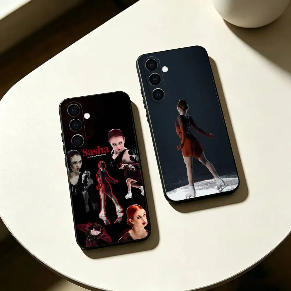 Figure skater S-Sasha Trusova Phone Case For Samsung Galaxy A73,A72,A71,A70,A53,A52,A51,Others Soft Black Cover
