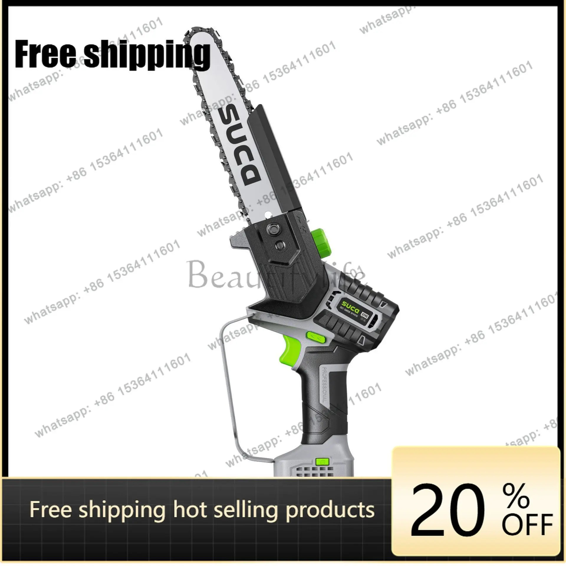 Factory Direct SUCA 7-2.6 m Rechargeable High Branch Saw Lithium Chainsaw Woodworking Handheld Garden
