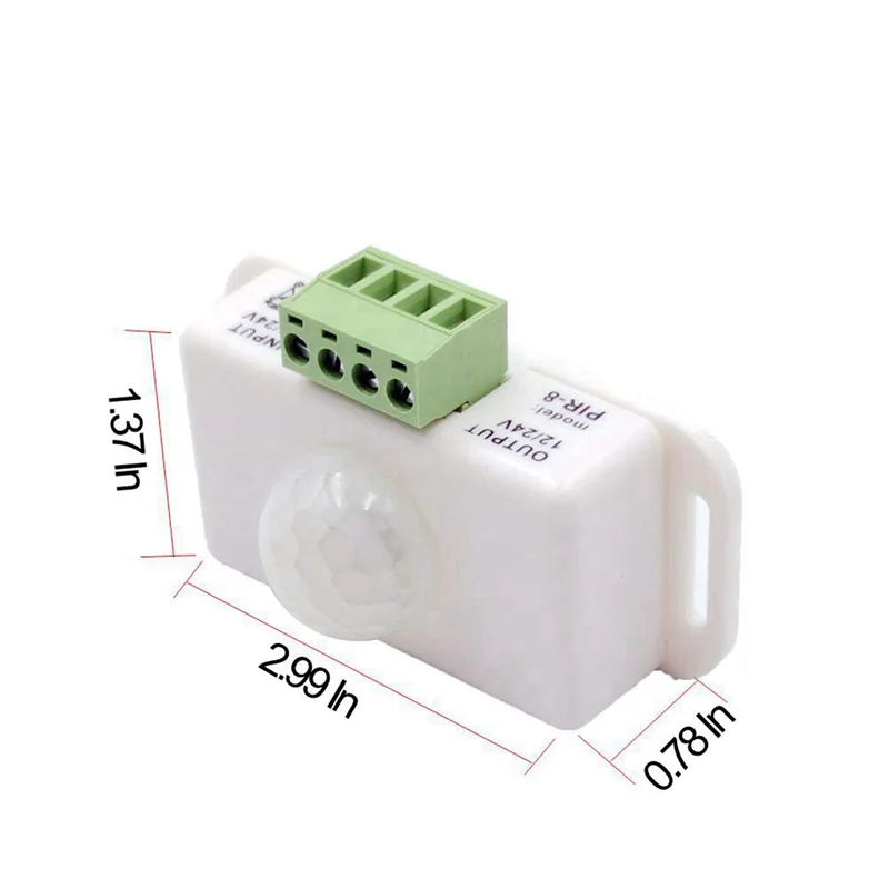 A14M 4X PIR Infrarot-Bewegungsmelder, DC 12V-24V Streifenlicht-Bewegungsmelder-Schalter, für Schrank, Schrank, Treppen, Küche