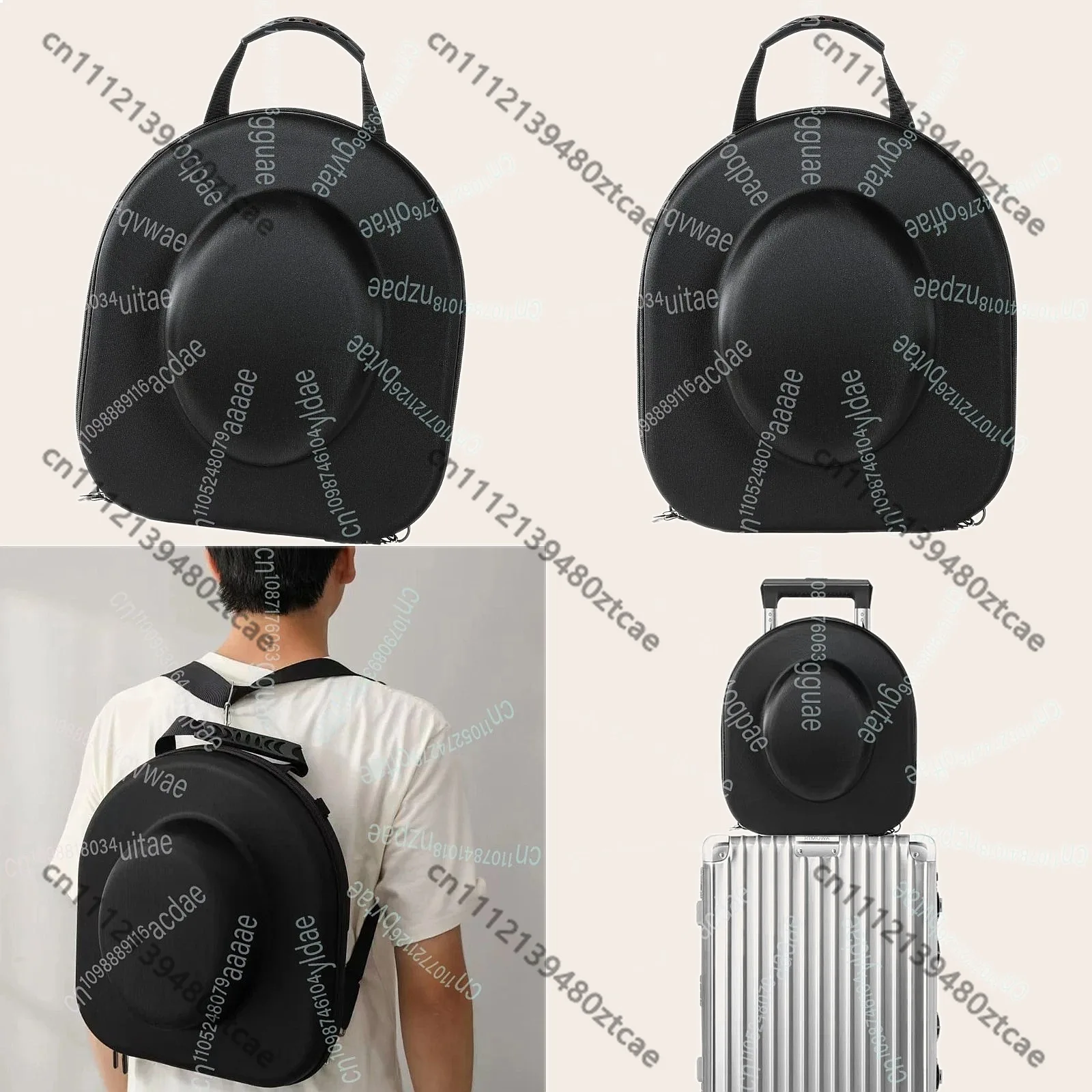 

Portable Crush Proof Hat Carrier Case Spacious Travel Bag for Various Hat Styles