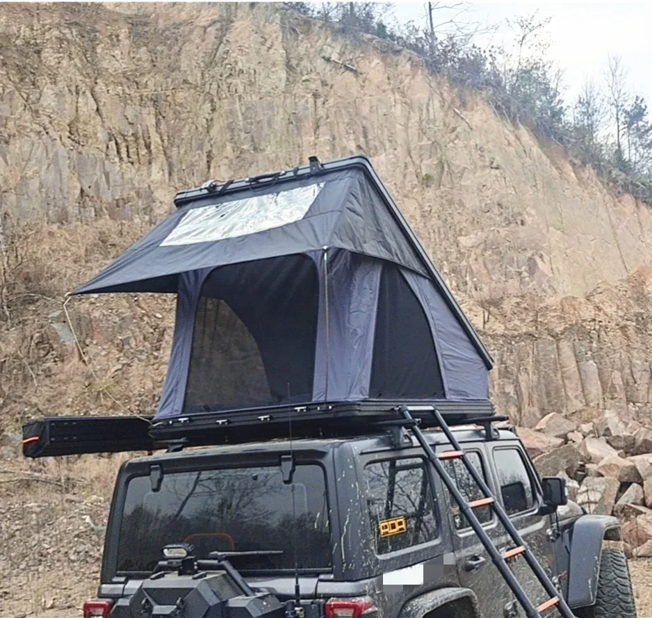 

Aluminum Trapezoidal Roof Tent For SUV 4x4 Pickup Hard Shell Roof Top Tent