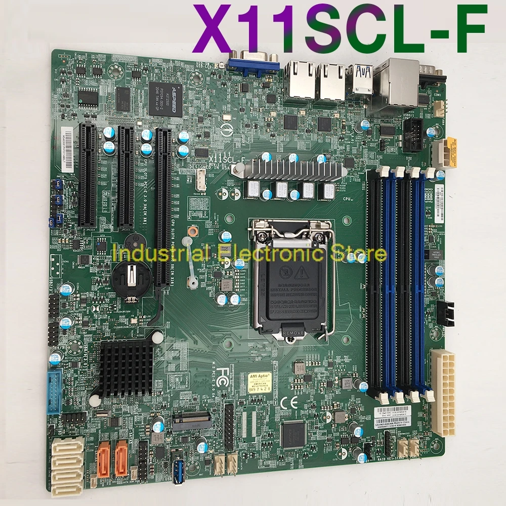 Server Motherboard For Supermicro Single-channel C242 Chip LGA 1151 X11SCL-F