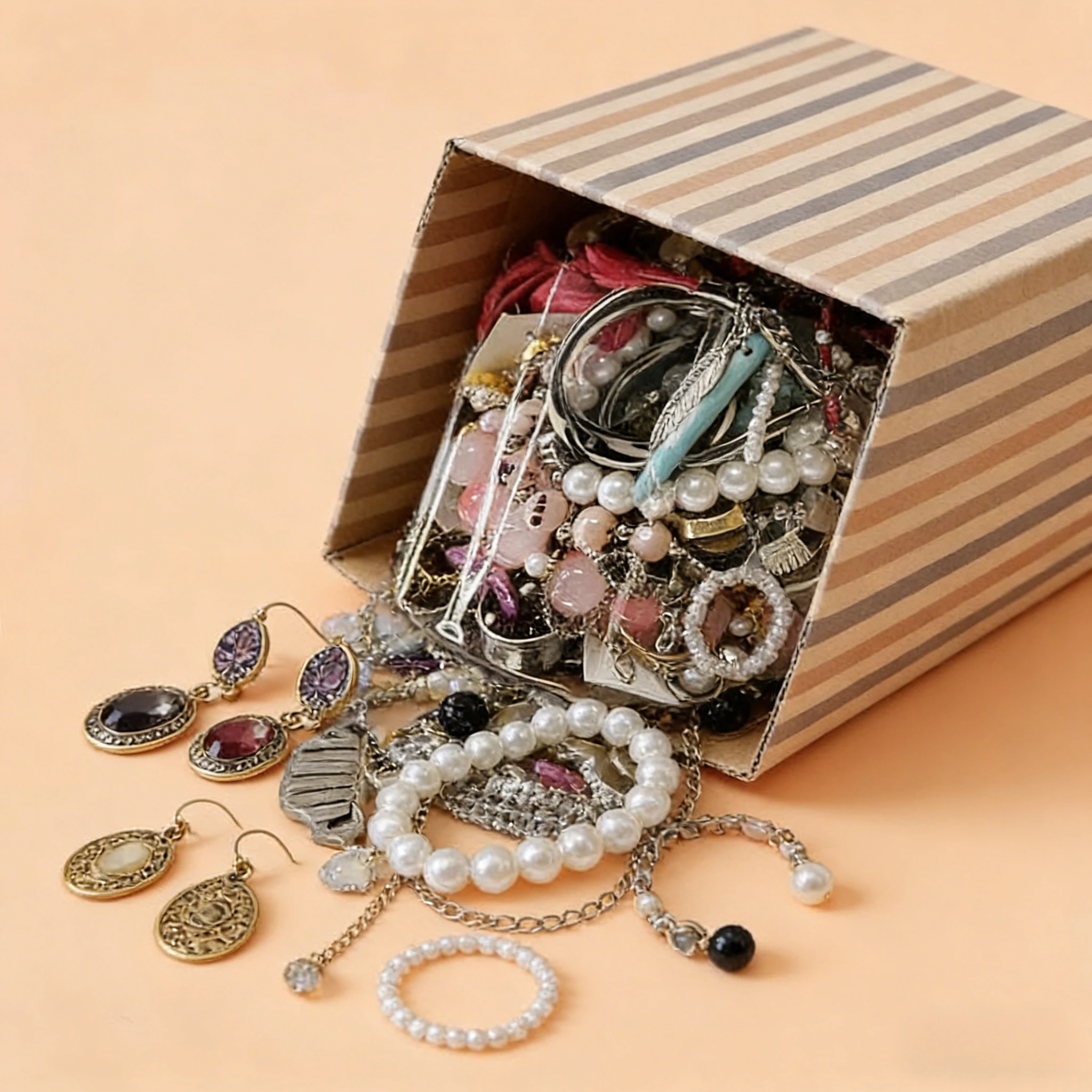 Surprise Retro Jewelry Jar Mystery Set Bohemia Rings Nostalgia Earrings Necklaces Bracelets Vintage Vibes All Wearable