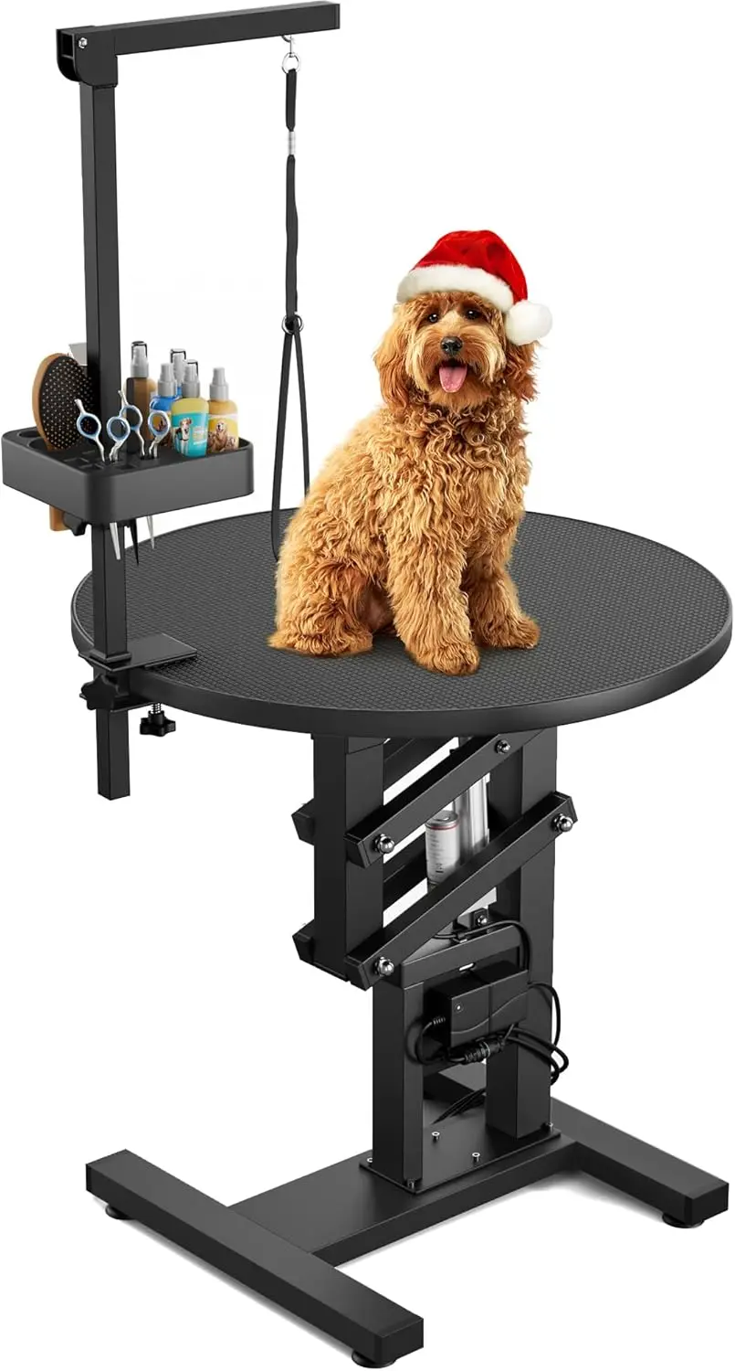 

Electric Lift Dog Grooming Table 24" Rotating Desktop Pet Grooming Table for Dogs at Home,