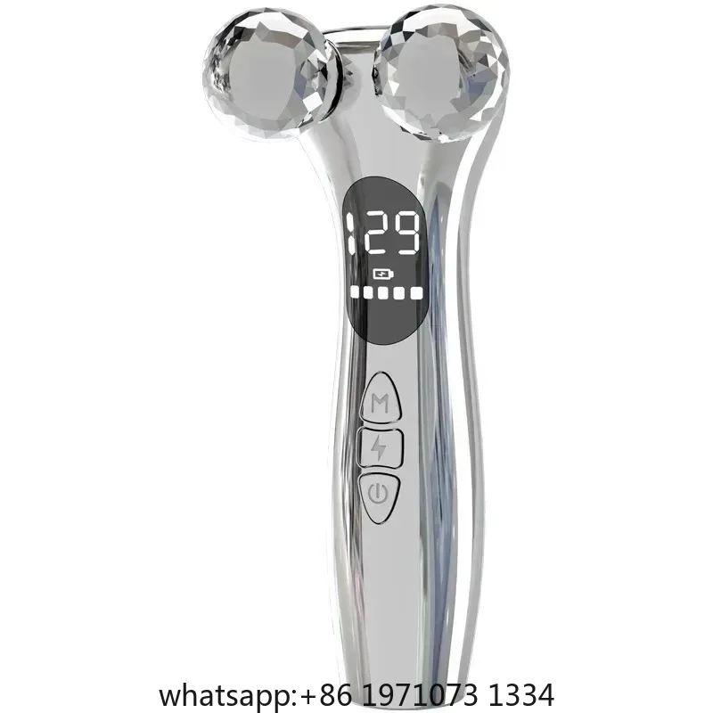 Electric Facial Micro-current Beauty Instrument LED Display Face Lift Roller Massager Skin Tighten Massage Beauty Devices