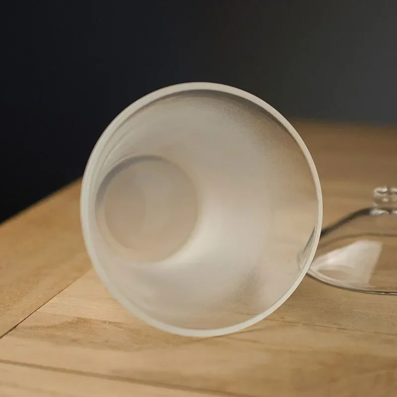 Transparent Japanese Cloud Fog Glass Gaiwan Covered Bowl Matte Hand Texture Grab Heat Resistant Kung Fu Tea Bowl