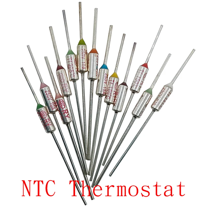 10pcs TF Thermal Fuse RY 10A15A 250V Temperature 73C 77C 94C 99 113C 121C 133C 142C 157C 172C 185C 192C 216C 227C 240C 280C 300C