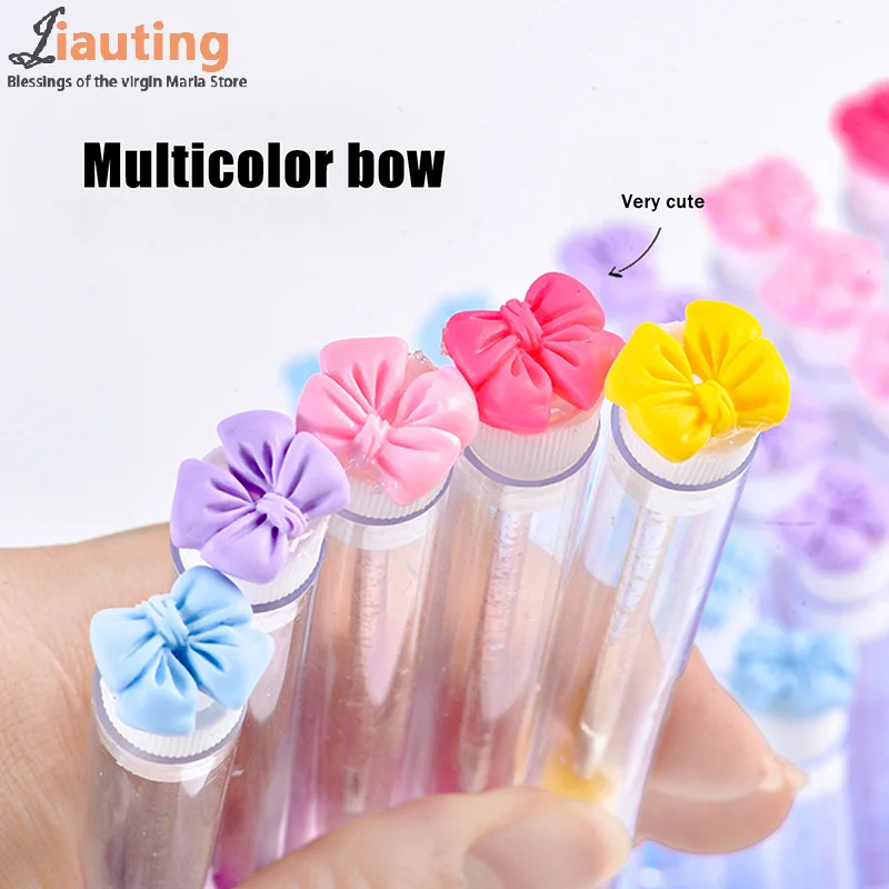 Tubes de brosse à cils colorés avec nœud papillon, baguettes de Mascara en cristal, peigne à sourcils, bobines applicateurs, outils de maquillage, 1 pièces