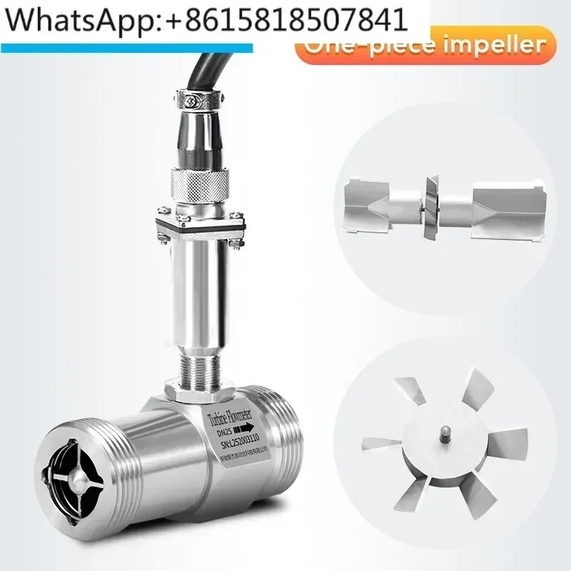 

High Accuracy Turbine Flow Meter Male Thread SS304 Sensor Water Alcohol Gasoline Hydraulic Fuel Oil Flow Sensor Pulse PLC