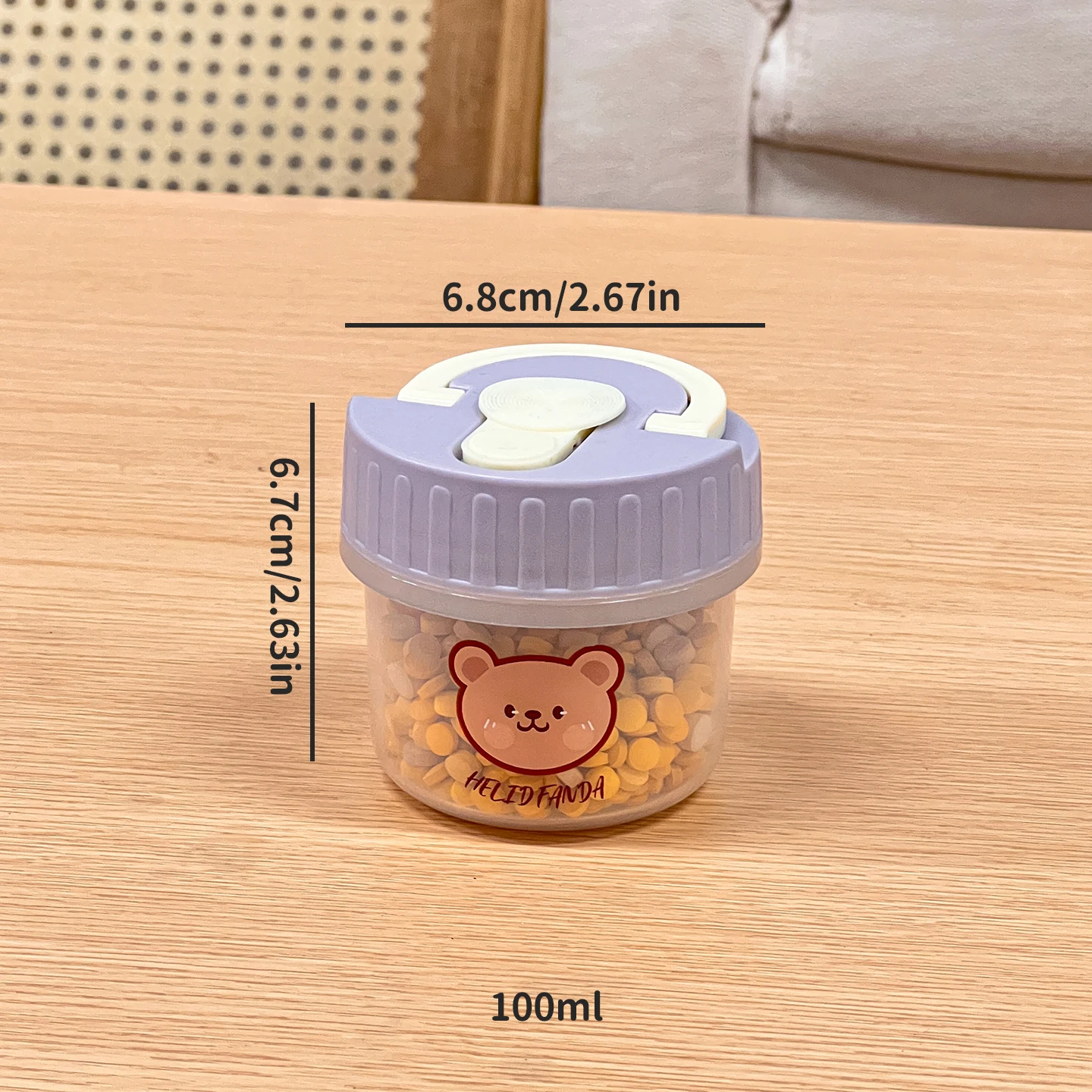 100ml Kleine Voedsel Opbergdoos Vochtbestendige Gedroogd Fruit Snack Verzegelde Pot Herbruikbare Koelkast Fruit Vers Houden Doos Voedsel container