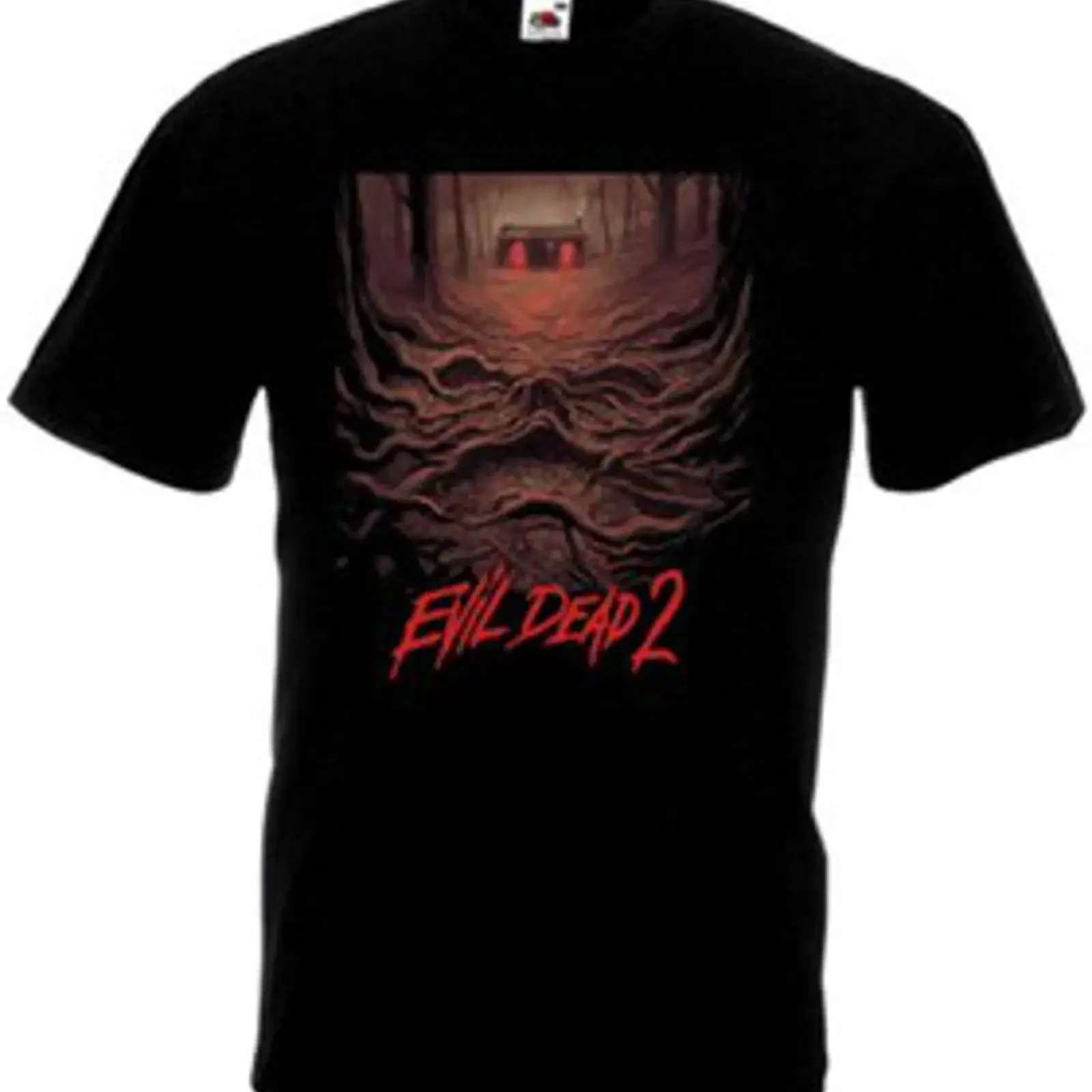 Camiseta Evil Dead 2 v 1 negra cartel de película terror todas las tallas S 5XL vintage Washed Stretched streetwear fashion