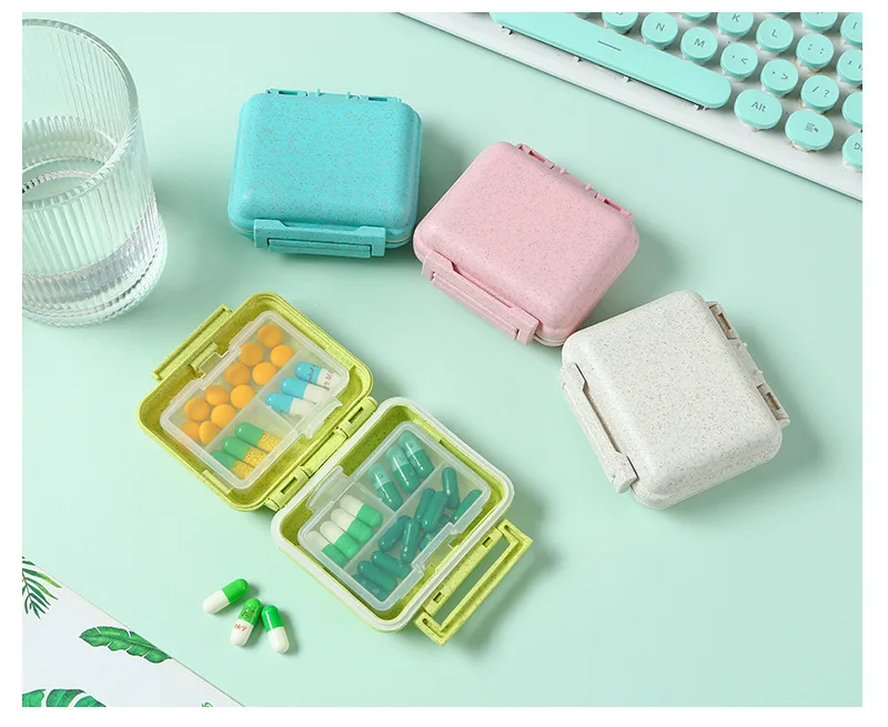 6 Grids Small Pill Tablet Cases Organizer Box Portable Mini Moisture-proof Multi-purpose Storage Cell Sealed Home Medicine Box