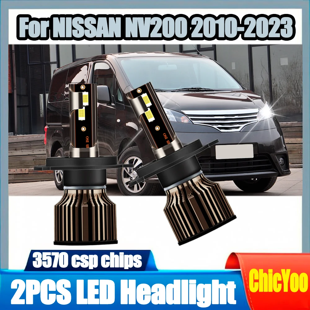 

2PCS Car Headlamps 3570 CSP Chips 6500K White H4 LED Headlights 20000LM Headlamps Plug and Play 12V For NISSAN NV200 2010-2023
