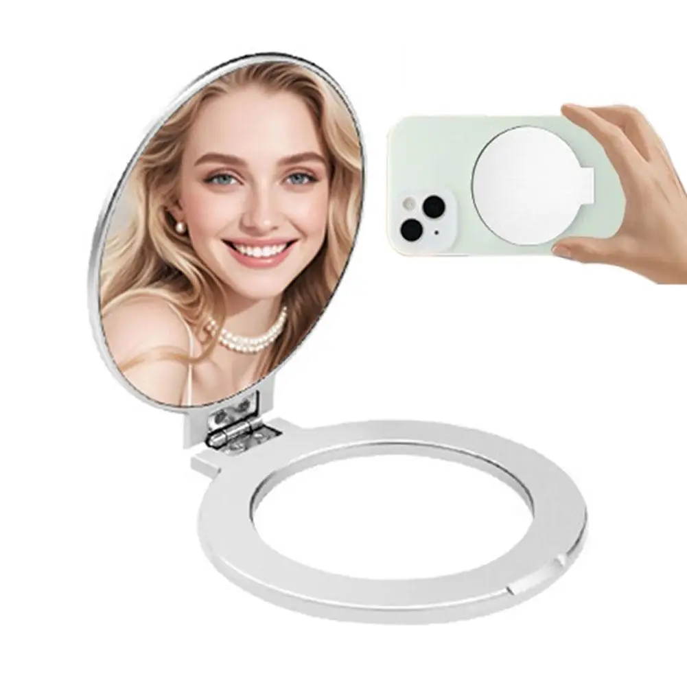 

Multifunctional Portable Rotable Phone Stand 360° Rotating Foldable Universal Desktop Bracket Magnetic Makeup Mirror Holder