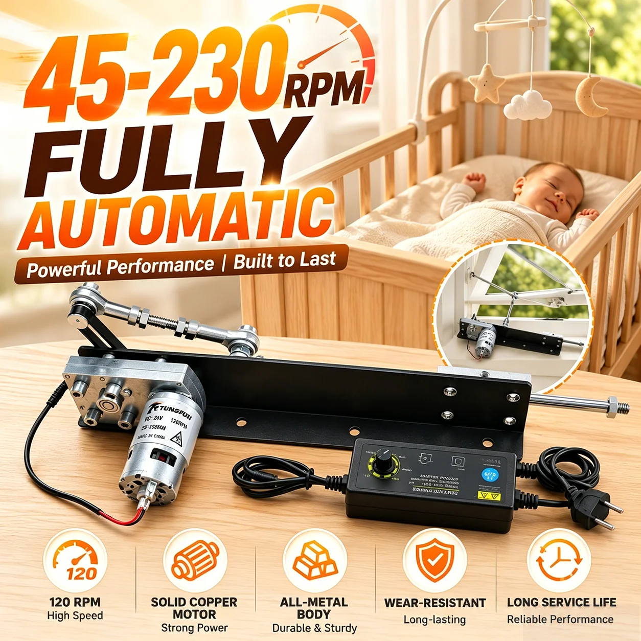 DIY Reciprocating Linear Actuator Telescopic Linear Actuator Kit Metal Gear Reduction Motor Speed Regulat DC 24V Linear Actuator